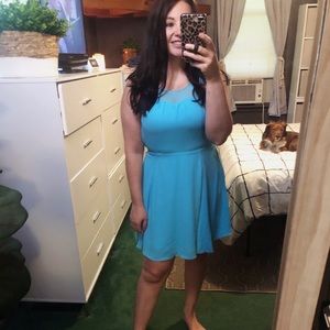 Express Light Blue Midi Dress